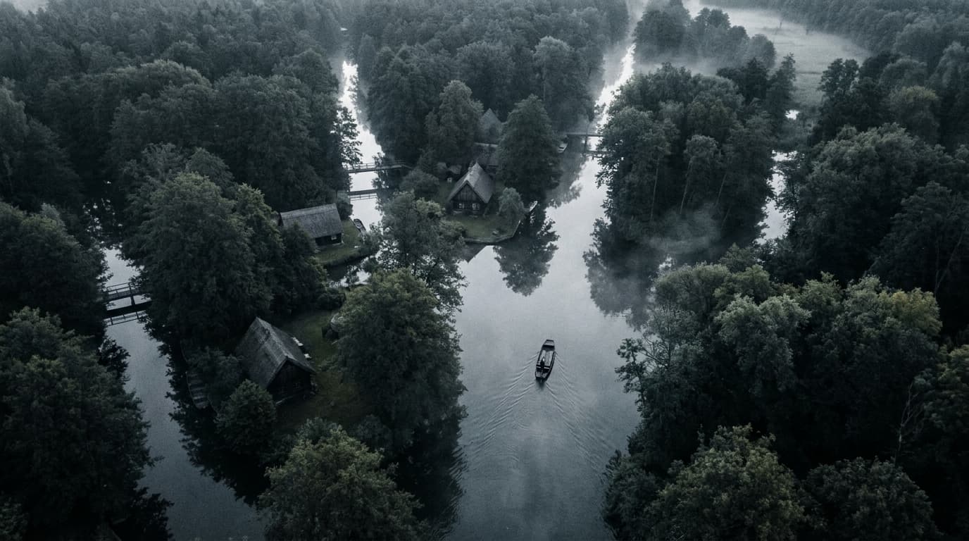 Der Spreewald aus der Luft