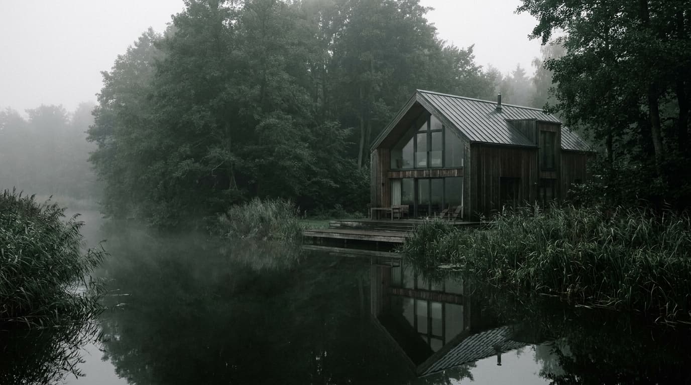 Das Fliess Paradies am Morgen, im Fließ gespiegelt